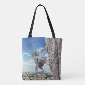 Wererat Girl Rock Climbing Grafische Tote Tasche (Rückseite)
