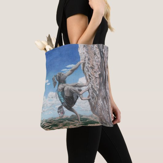 Wererat Girl Rock Climbing Grafische Tote Tasche (Von Nahem)
