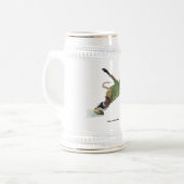 Wererat Snowboarder Fantasy Art Beer Stein Bierglas (Vorderseite Links)