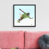 Wererat Snowboarder Fantasy Art Canvas Prints Leinwanddruck (Insitu (Wohnzimmer))
