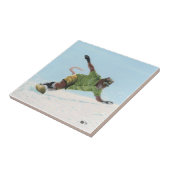 Wererat Snowboarder Fantasy Art Keramik Tile Fliese (Seite)
