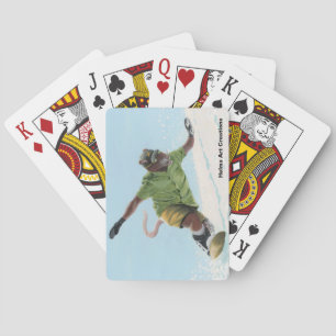 Wererat Snowboarder Fantasy Kunst, Dichtung und Mu Spielkarten