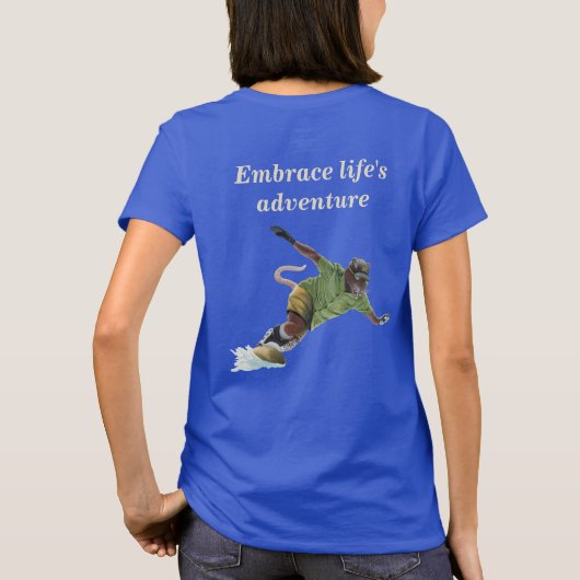 Wererat Snowboarder Snowboarden Fantasy Art Shirt (Rückseite)