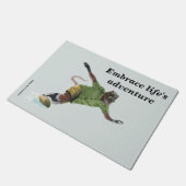 Wererat Snowboarder Sport Fantasy Art Doormat Fußmatte (Schrägansicht)