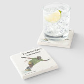 Wererat Snowboarder Sport Fantasy Stone Untersetze Steinuntersetzer (Seitenansicht)