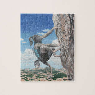 Wererat Woman Rock Klettern Kleines Fantasiepuzzle Puzzle