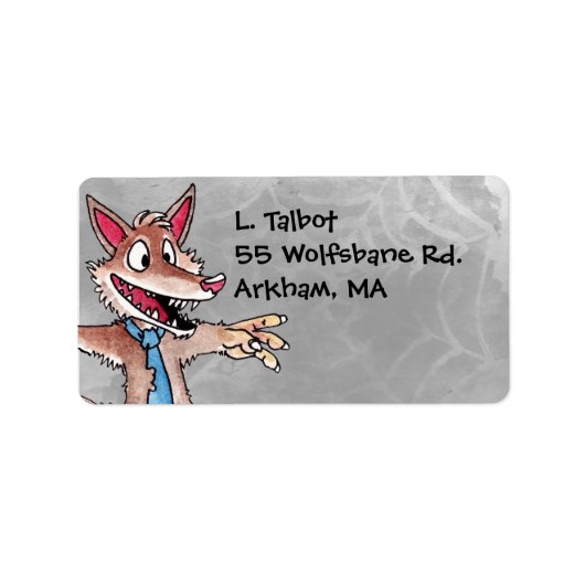 Werewolf-Adressesiegel Adressaufkleber (Vorne)