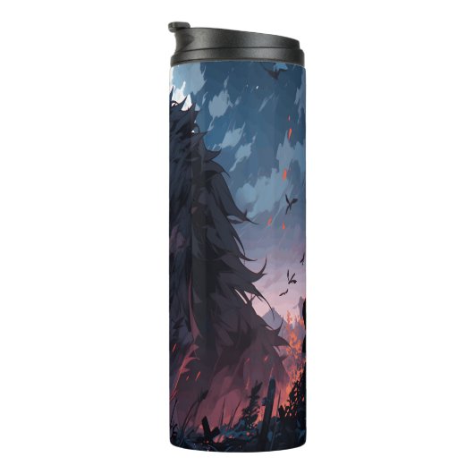 Werewolf Anime style artwork Tumbler Thermosbecher (Nach rechts gedreht)