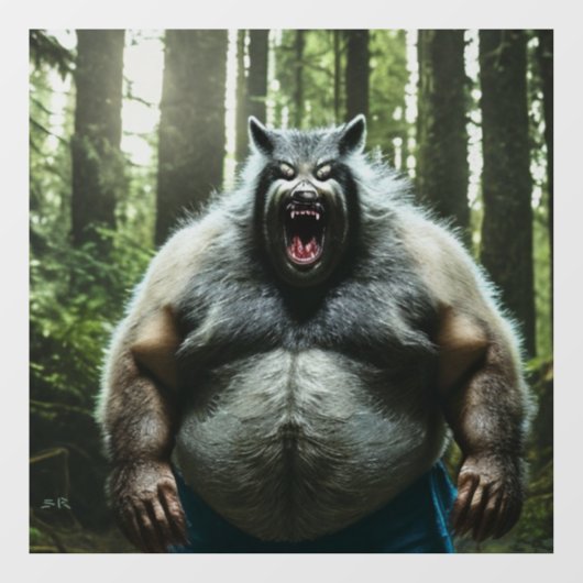 Werewolf Ate Seht-Tu-Fensterklemme Fensteraufkleber (Blatt)