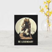 Werewolf Be Legendary Motivational Insrational Karte (Gelbe Blume)