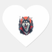 Werewolf Beagle Howl Herz-Aufkleber (Vorderseite)