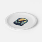 Werewolf Beagle Howl Pappteller (Schrägansicht)