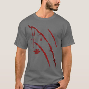 Werewolf Blood Scratch Wolf Kostume Vintag Beängst T-Shirt