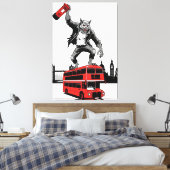 Werewolf canvas for fans of cult movie Werewolves. Leinwanddruck (Insitu (Schlafzimmer))