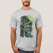 Werewolf Cartoon Halloween T-Shirt (Vorderseite)