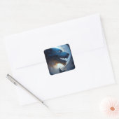 Werewolf Dark Fantasy Horror Quadratischer Aufkleber (Umschlag)