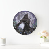 Werewolf, der am Mond heult Große Wanduhr (Zuhause)