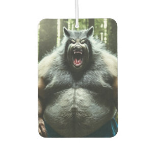 Werewolf, der das gesamte Dorf mit dem Friseur aß Autolufterfrischer