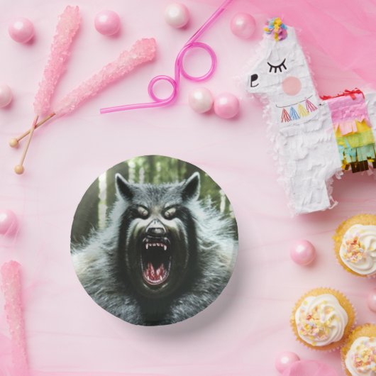 Werewolf, der die Papierschüsseln des ganzen Dorfe Pappteller (Party)