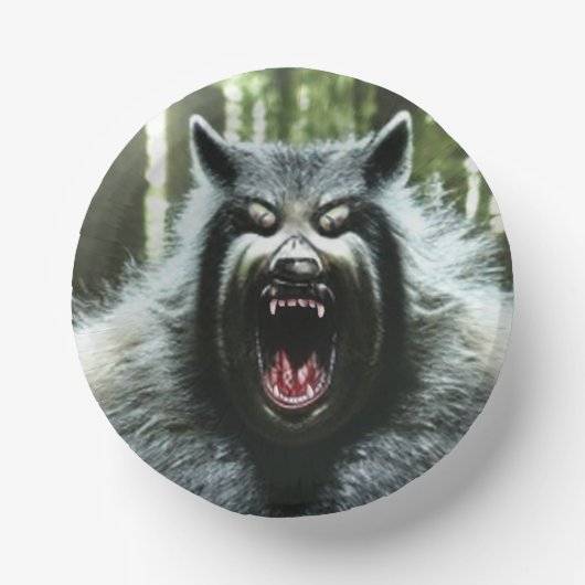 Werewolf, der die Papierschüsseln des ganzen Dorfe Pappteller (Vorderseite)