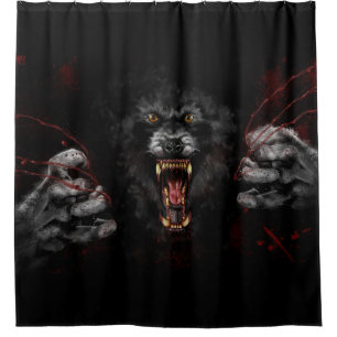 Werewolf, der heraus Ihr Herz zerreißt Duschvorhang