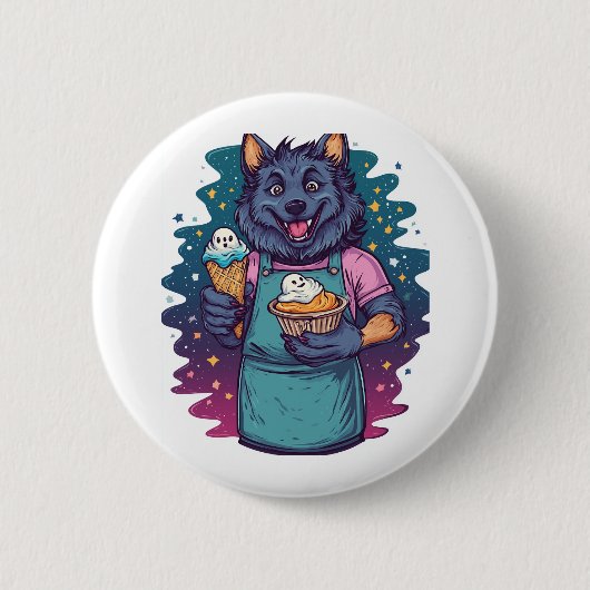 Werewolf-Eiscreme-Stand Button (Vorderseite)