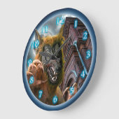Werewolf Full Moon Große Wanduhr (Winkel)