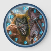 Werewolf Full Moon Große Wanduhr (Vorderseite)