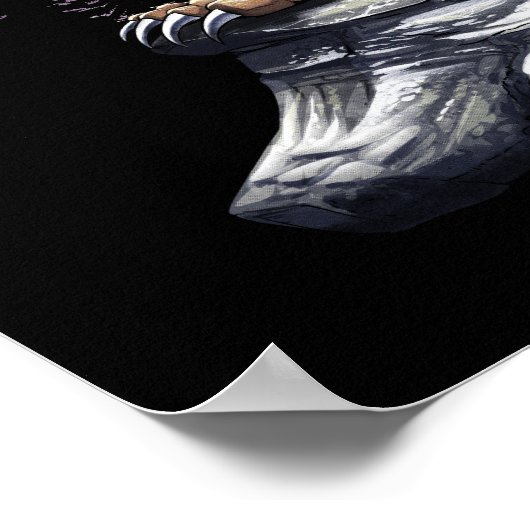 Werewolf Full Moon Howling Poster (Ecke)