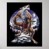 Werewolf Full Moon Howling Poster (Vorne)