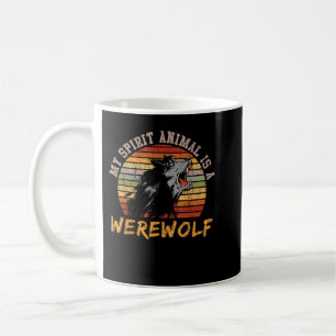 Werewolf Full Moon Vintag Werewolf Kaffeetasse
