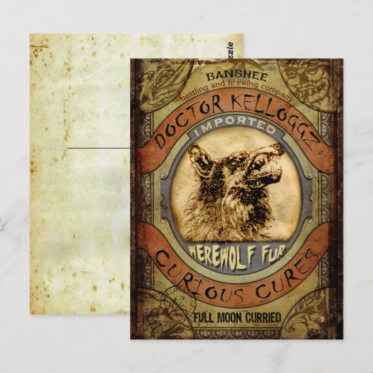 Werewolf Fur Postkarte (Vorne/Hinten)