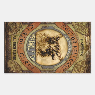 Werewolf Fur Rechteckiger Aufkleber