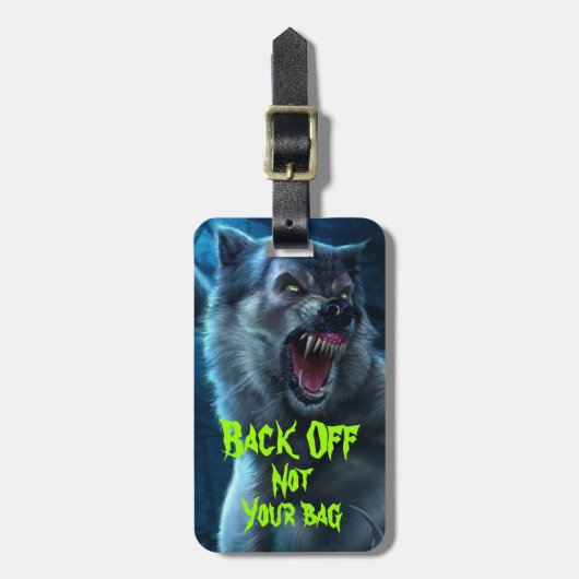 Werewolf-Gepäckmarke Gepäckanhänger (Vorderseite vertikal)
