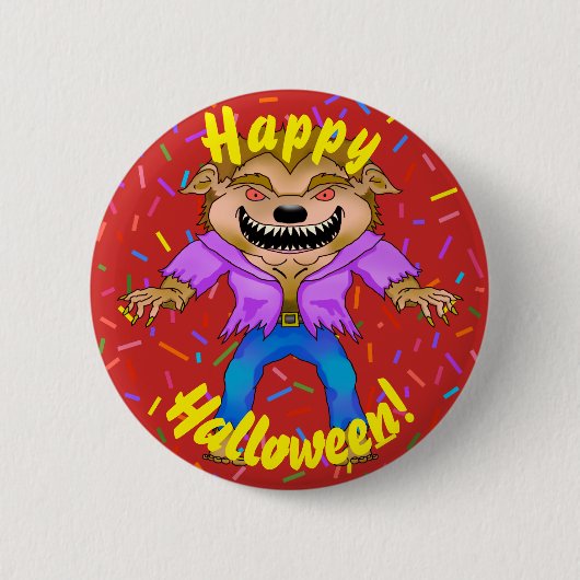 Werewolf Halloween Button (Vorderseite)