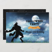 Werewolf halloween-Einladung Dankeskarte (Vorne/Hinten)