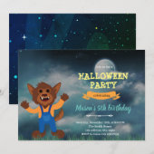 Werewolf halloween-Einladung Dankeskarte (Vorne/Hinten)