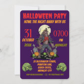 🎃 Werewolf Halloween Einladungskarte 🐺 Einladung (Vorderseite)