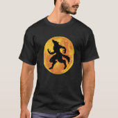 Werewolf Halloween Full Moon Scary Wolf Horror Laz T-Shirt (Vorderseite)
