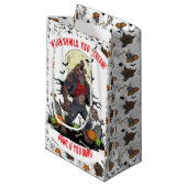 🐺 Werewolf Halloween-Geschenktasche 🎃 💀 Kleine Geschenktüte (Vorderseite Schrägansicht)