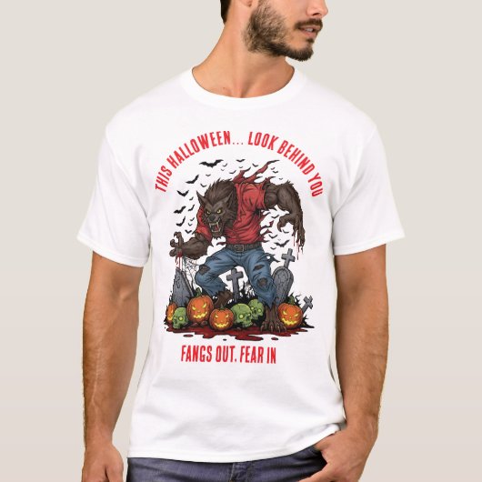 🐺 ♥️ Werewolf Halloween Horror T-Shirt 🎃 (Vorderseite)