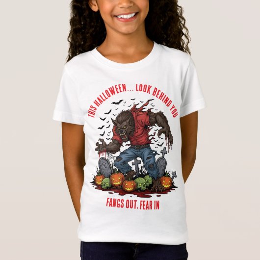 🐺 Werewolf Halloween Horror T-Shirt 🎃 (Vorderseite)