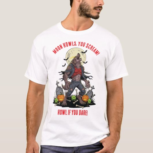 🐺 ♥️ Werewolf Halloween Horror T-Shirt 🎃 (Vorderseite)