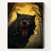 Werewolf Halloween-Notebook Notizblock (Rückseite)