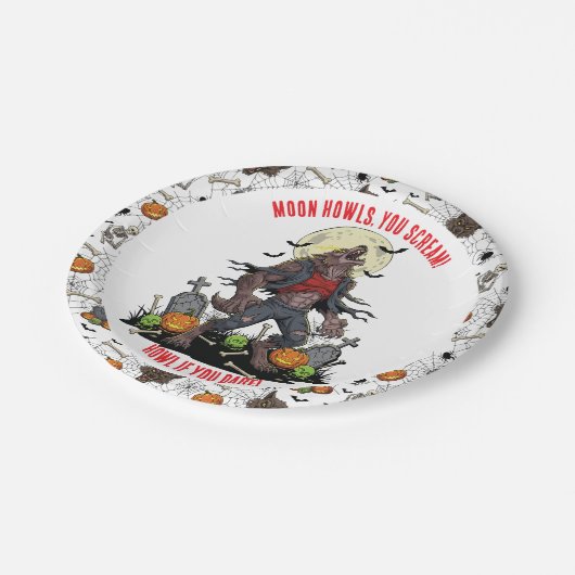 🐺 Werewolf Halloween Paper Teller 🎃 💀 (Schrägansicht)
