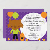 Werewolf-Halloween-Party Einladung (Vorne/Hinten)