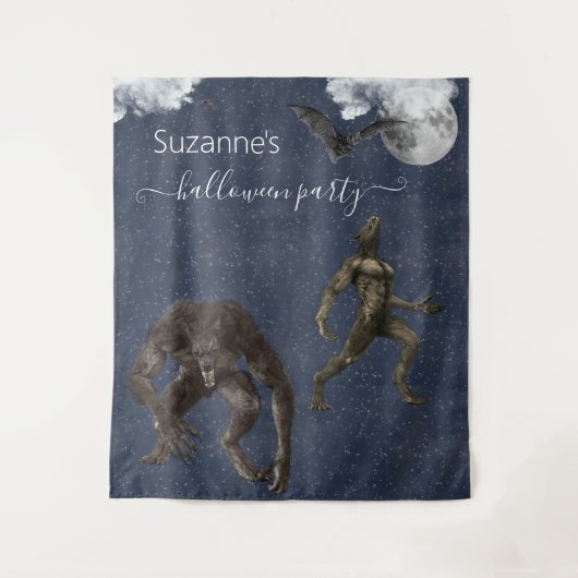 Werewolf-Halloween-Party Wandteppich (Vorderseite)
