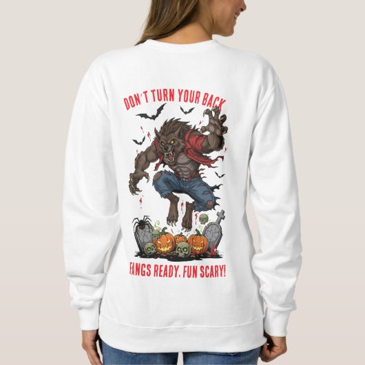 🐺 Werewolf Halloween Sweatshirt 🎃 💀 (Rückseite)
