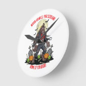 🐺 Werewolf Halloween Wall Clock 🎃 Runde Wanduhr (Winkel)