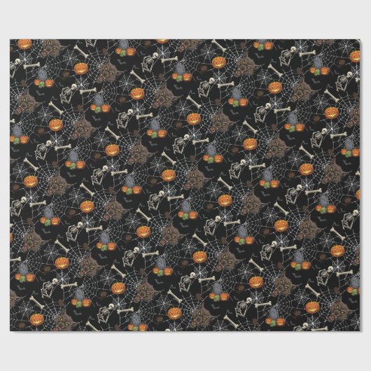 🐺 Werewolf Halloween Wrapping Paper 🎃 💀 Geschenkpapier (Flach)
